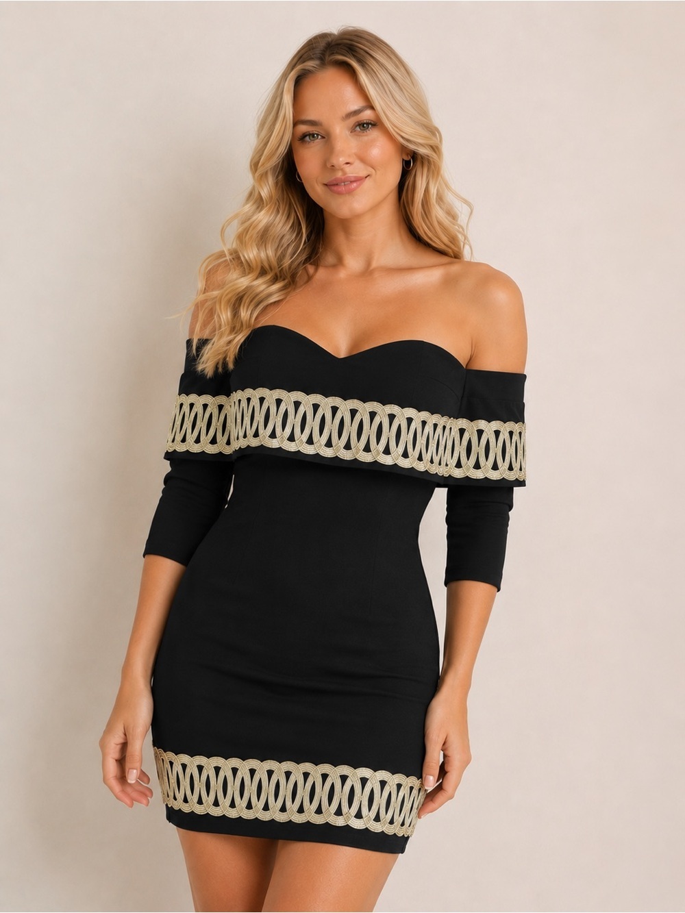Soieblu Off The Shoulder Evening Dress